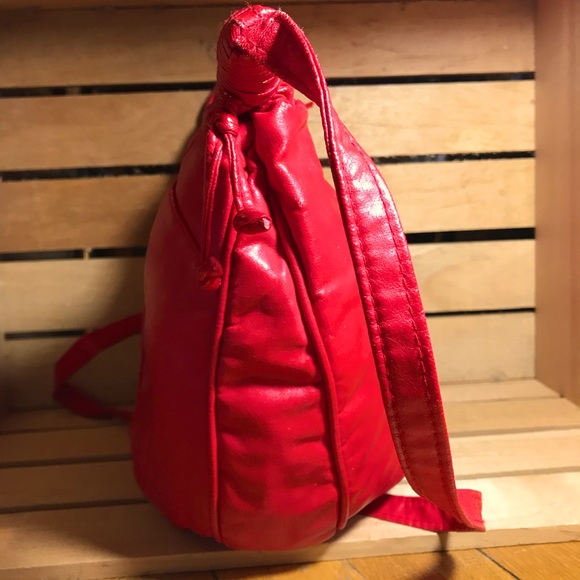 Red vintage medium shoulder bag - Picture 4 of 5